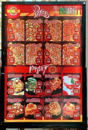 pavarotti okada menu|Pavarotti, Paranaque .